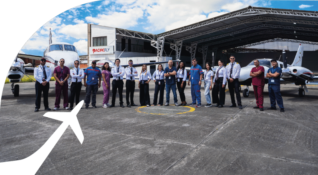 Equipo completo de pacific fly - ambulancias aéreas